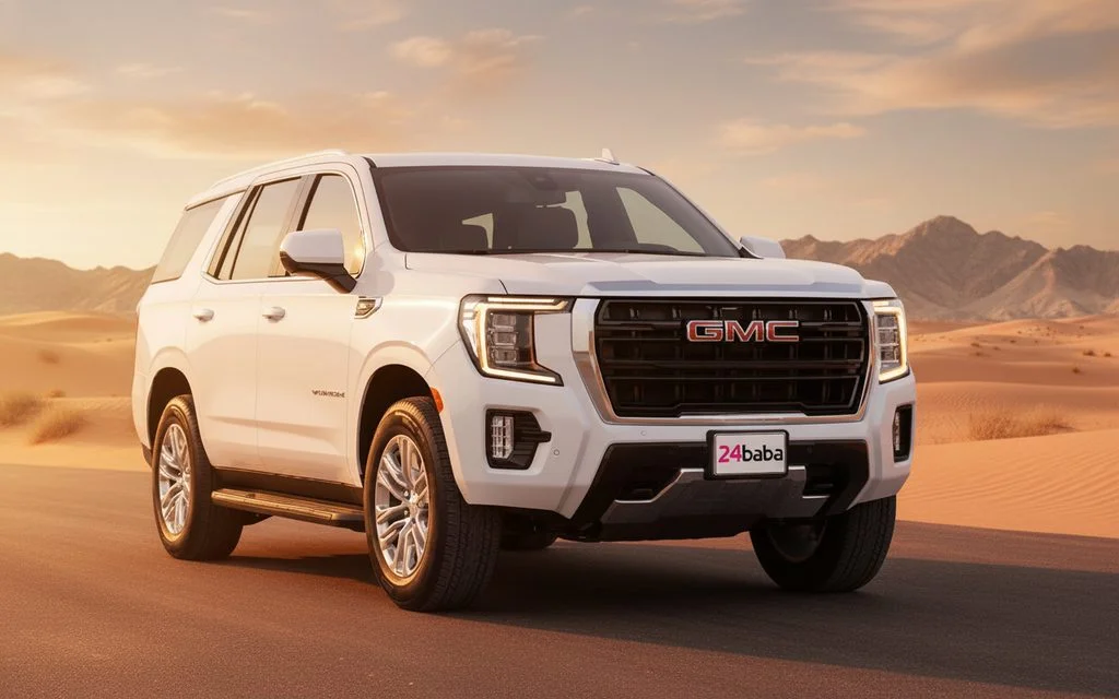 Gmc Yukon 2021 White front view with headlights