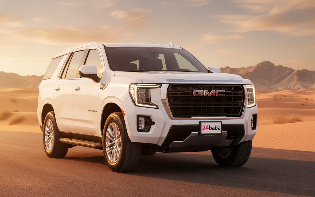 Gmc Yukon 2021 White front view with headlights