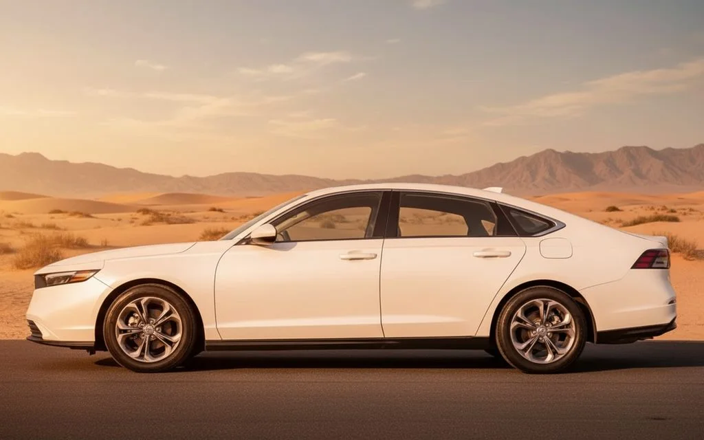 Honda Accord 2023 White side profile