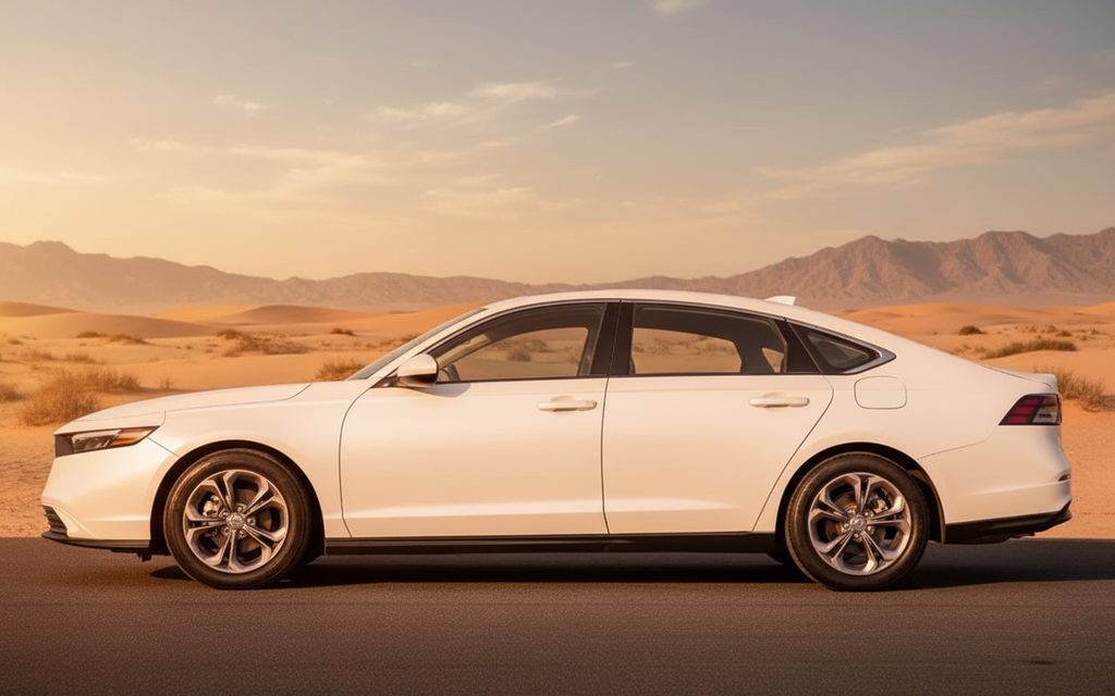 Honda Accord 2023 White side profile