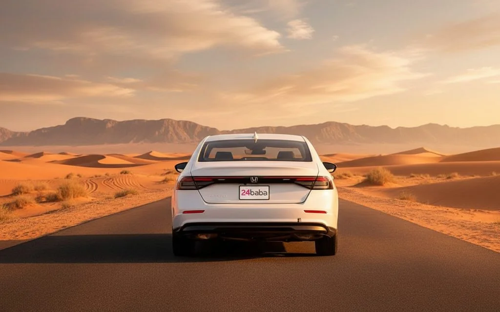 Honda Accord 2023 White rear view showing taillights