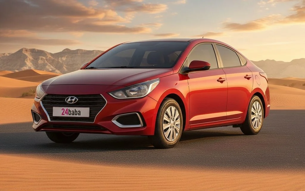 Hyundai Accent 2021 Red front view with headlights