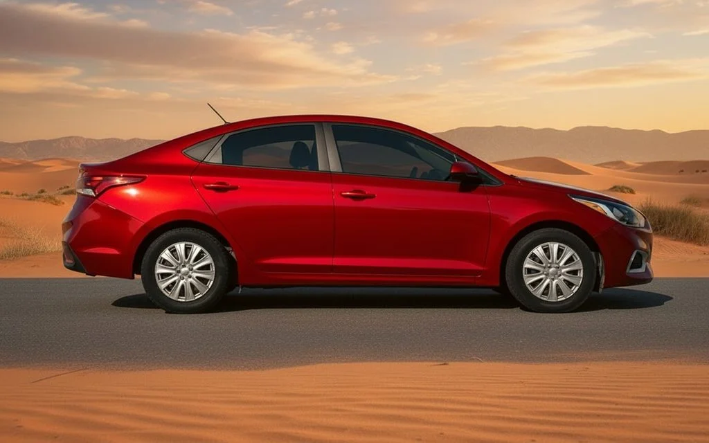 Hyundai Accent 2021 Red side profile