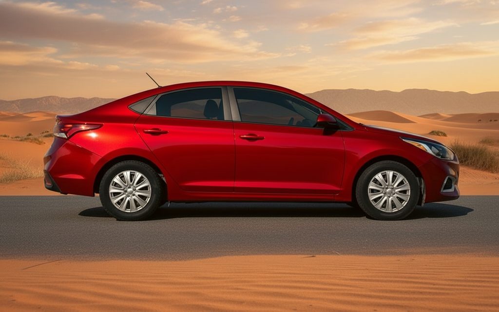 Hyundai Accent 2021 Red side profile