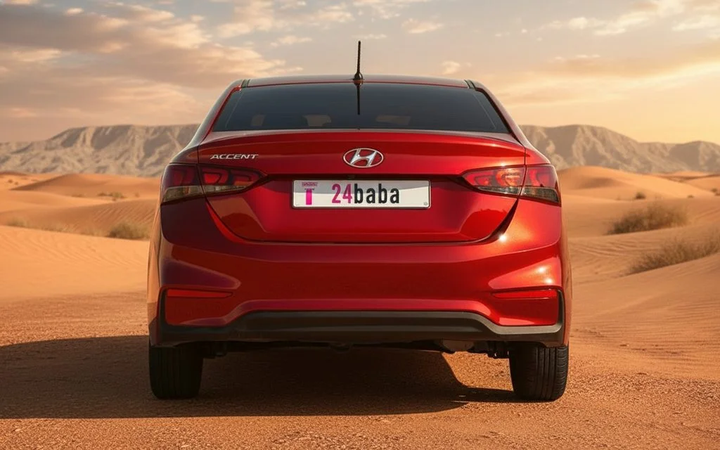 Hyundai Accent 2021 Red rear view showing taillights