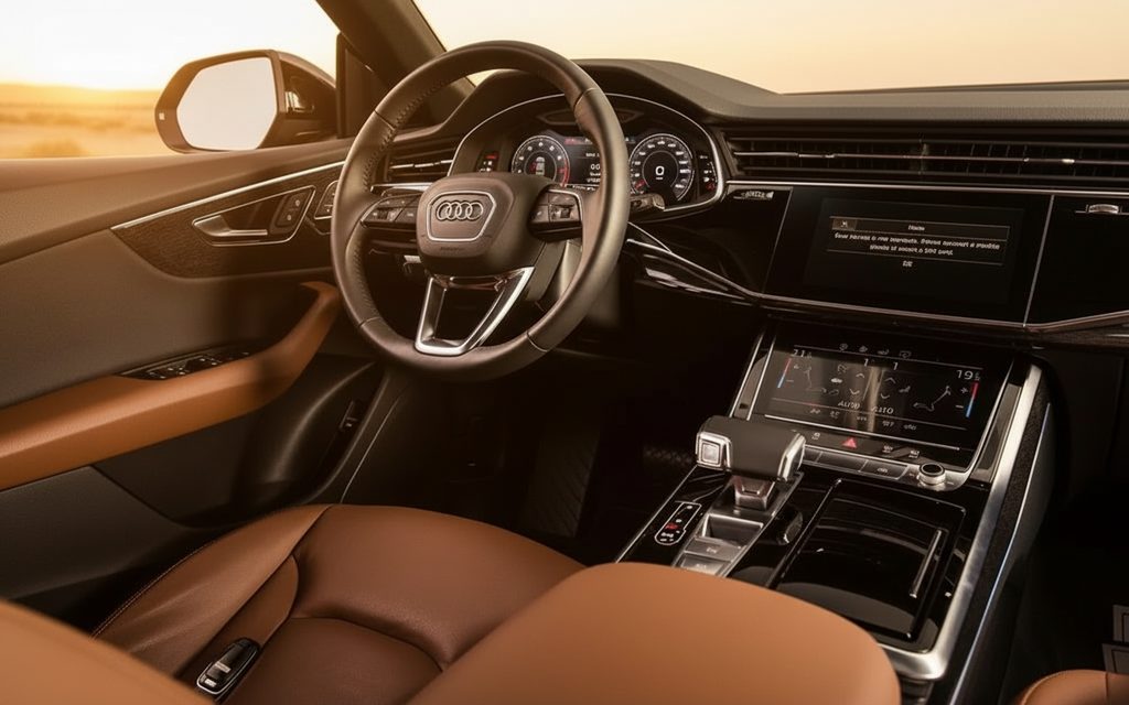 Audi Q8 2020 interior view showing trim