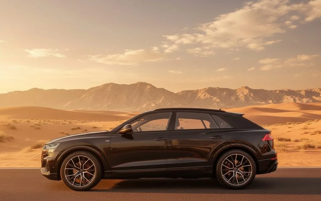 Audi Q8 2020 Black side profile