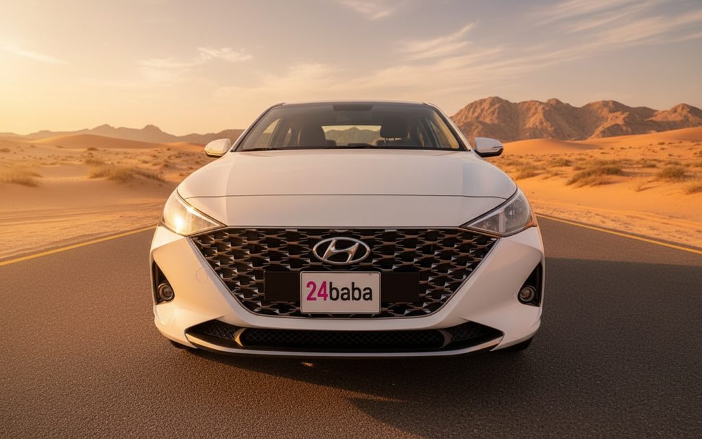 Hyundai Accent 2022 White front view with headlights