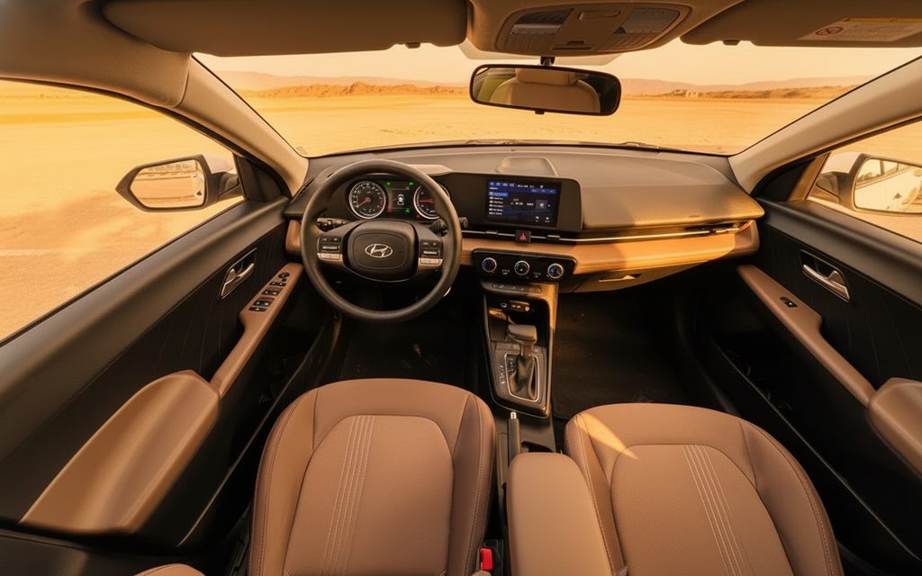 Hyundai Accent 2024 interior view showing trim