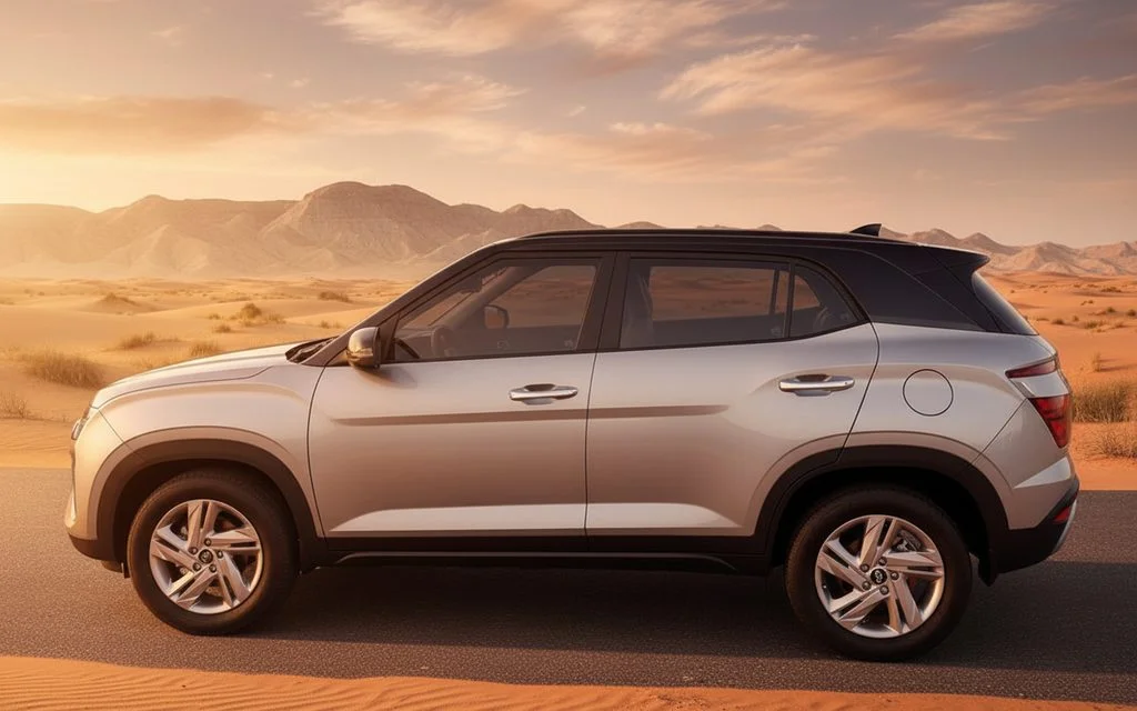 Hyundai Creta 2024 Grey side profile