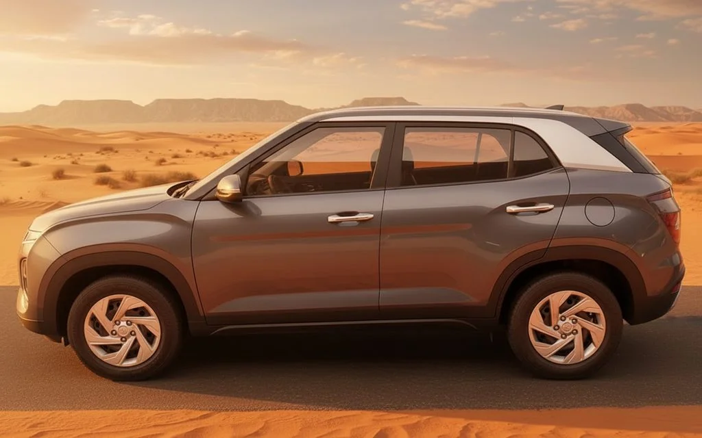 Hyundai Creta 2024 Grey side profile