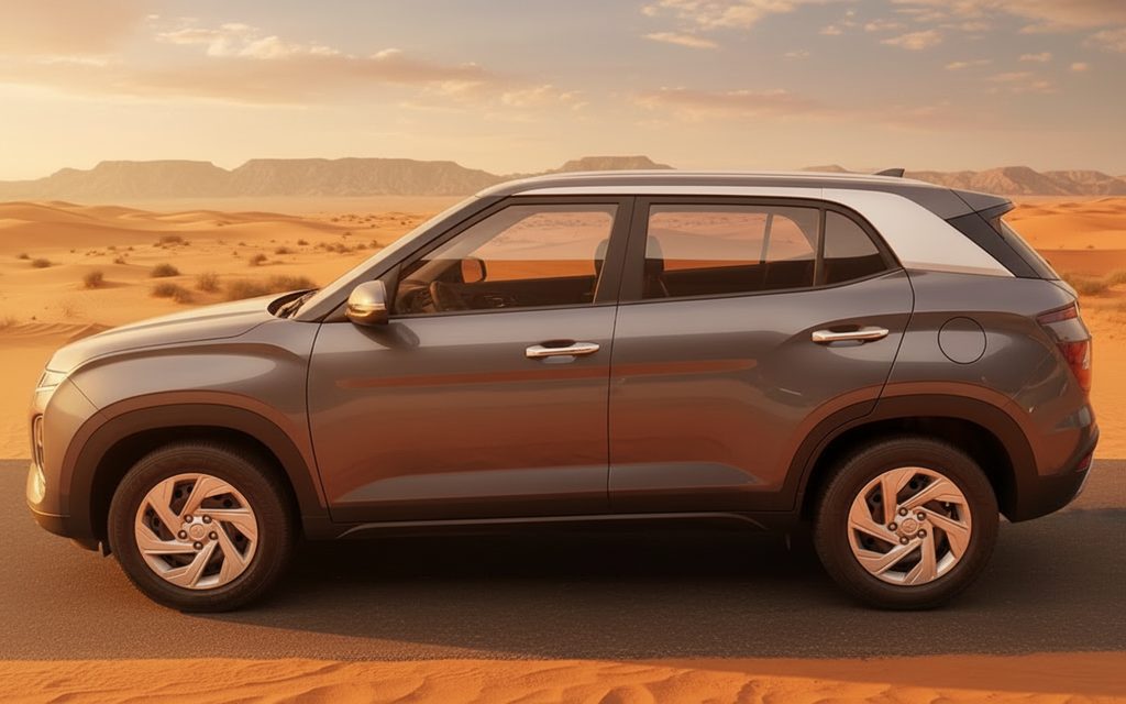 Hyundai Creta 2024 Grey side profile