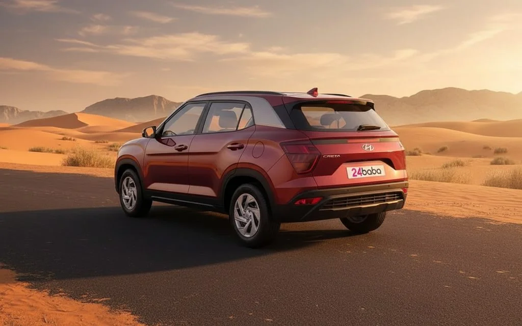 Hyundai Creta 2022 Red rear view showing taillights