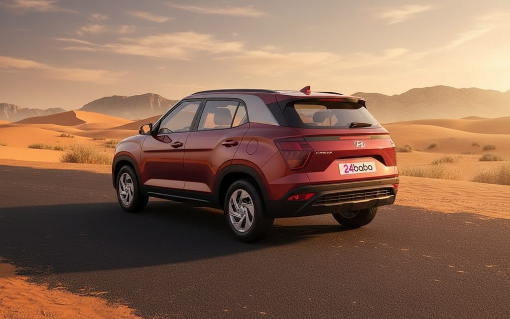 Hyundai Creta 2022 Red rear view showing taillights