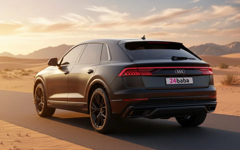 Audi Q8 2023 Dark Gray rear view showing taillights