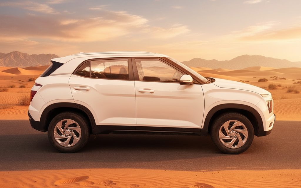 Hyundai Creta 2021 White side profile