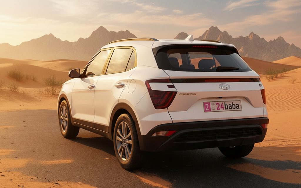 Hyundai Creta 2021 White rear view showing taillights