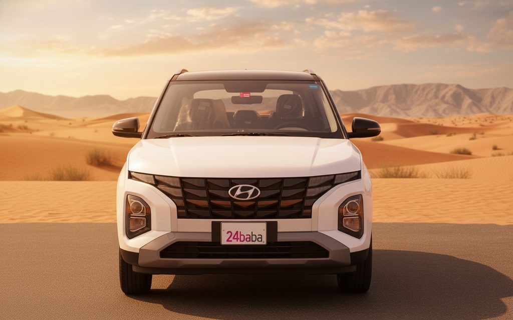 Hyundai Creta 2023 White front view with headlights