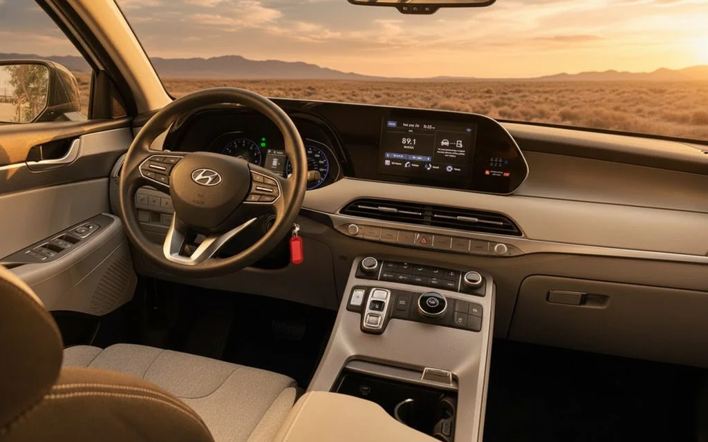 Hyundai Palisade 2022 interior view showing trim