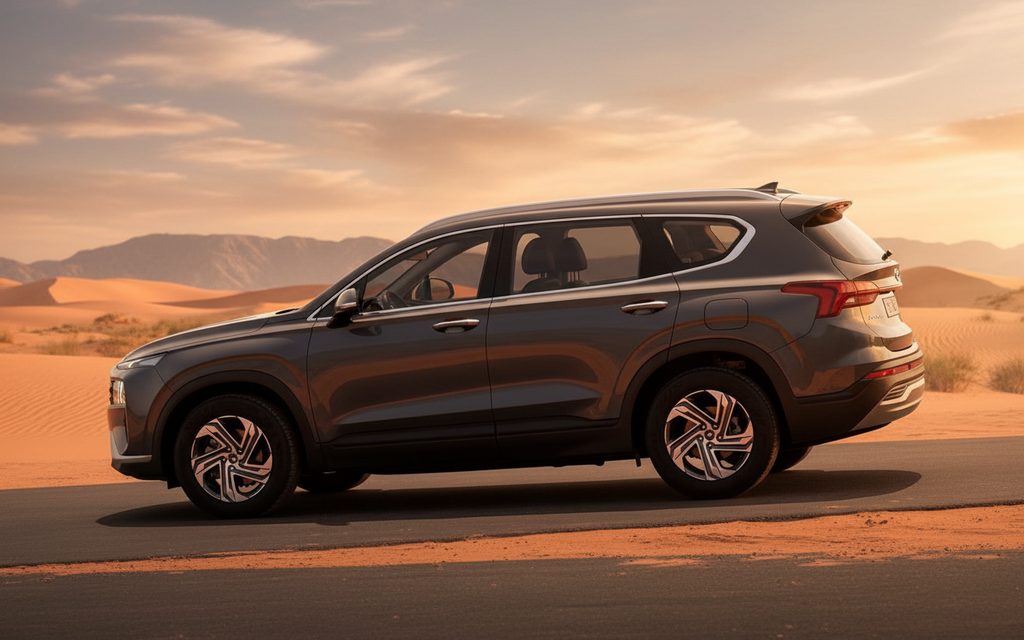 Hyundai SantaFe 2023 Black side profile