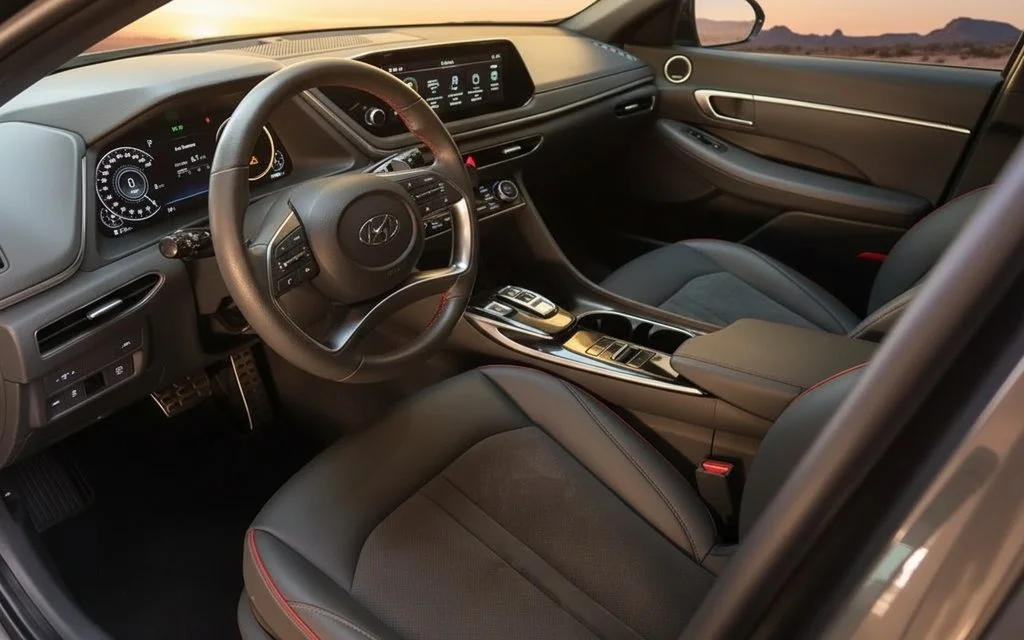 Hyundai Sonata 2022 interior view showing trim