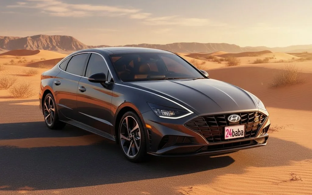 Hyundai Sonata 2022 Grey front view with headlights