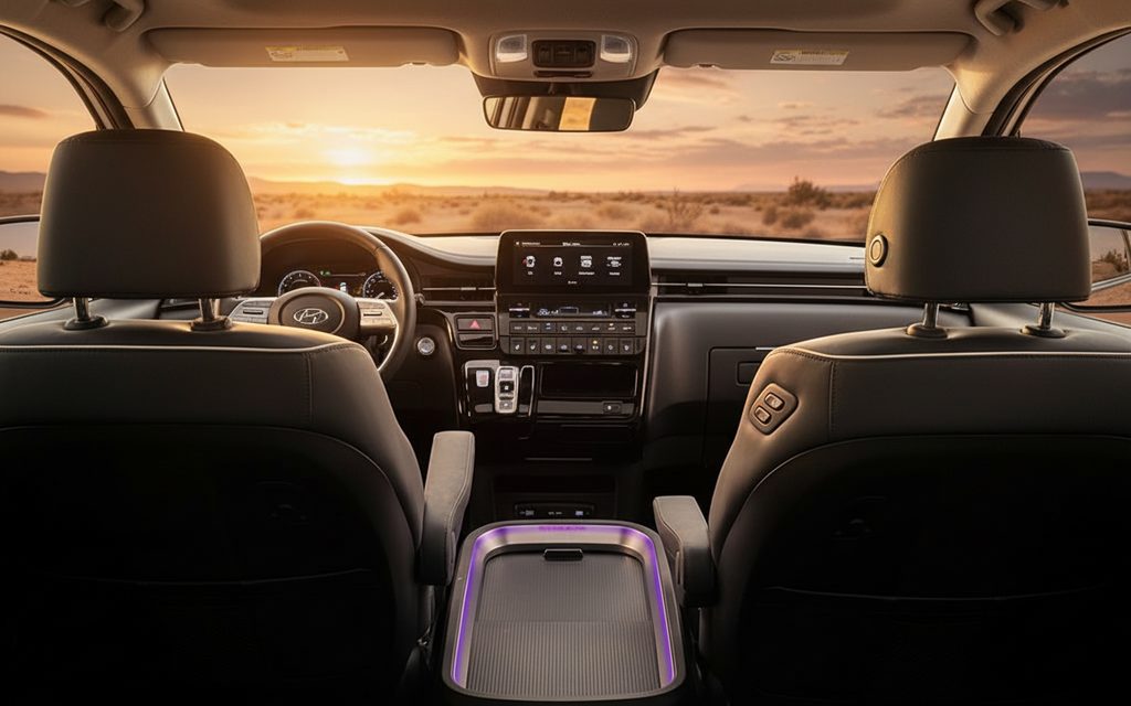 Hyundai Staria 2023 interior view showing trim – rental in Dubai