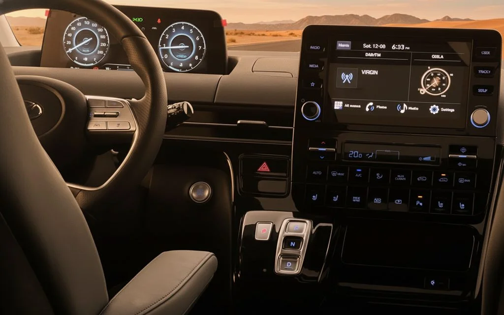 Hyundai Staria 2023 interior view showing trim – rental in Dubai