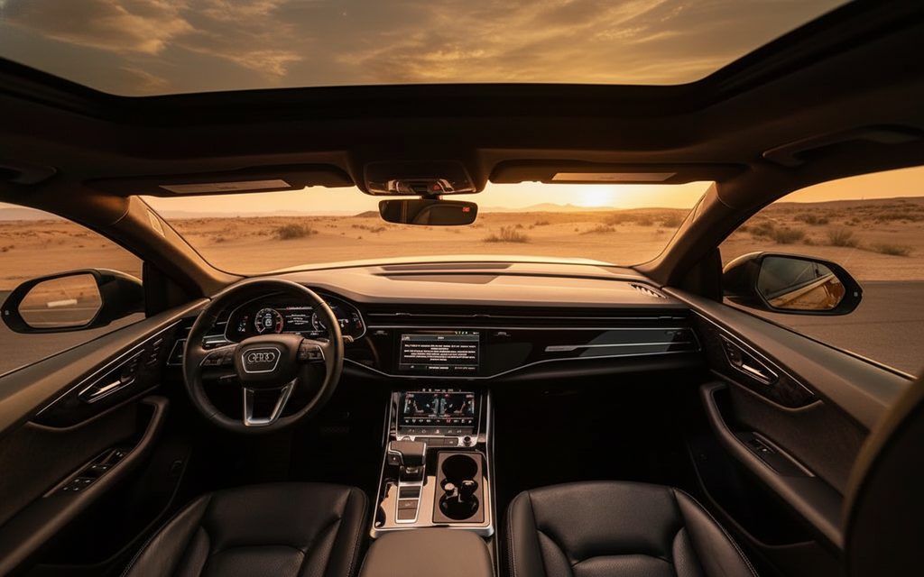 Audi Q8 2021 interior view showing trim