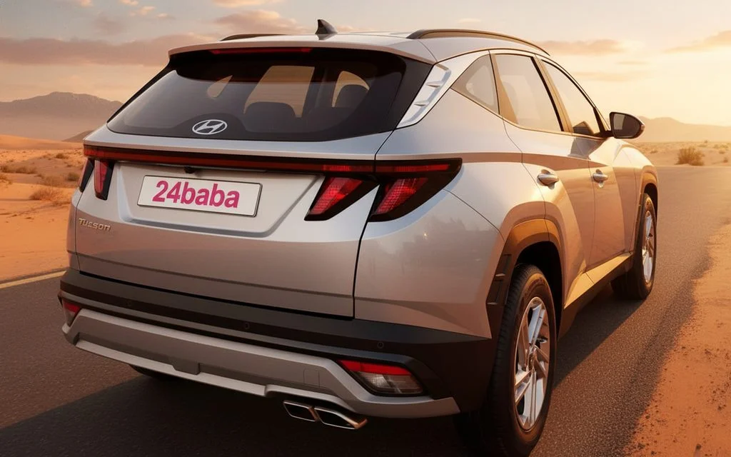 Hyundai Tucson 2025 Grey rear view showing taillights