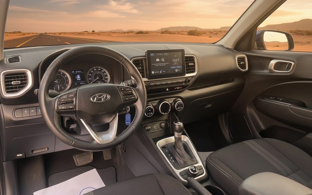 Hyundai Venue 2021 dashboard and infotainment
