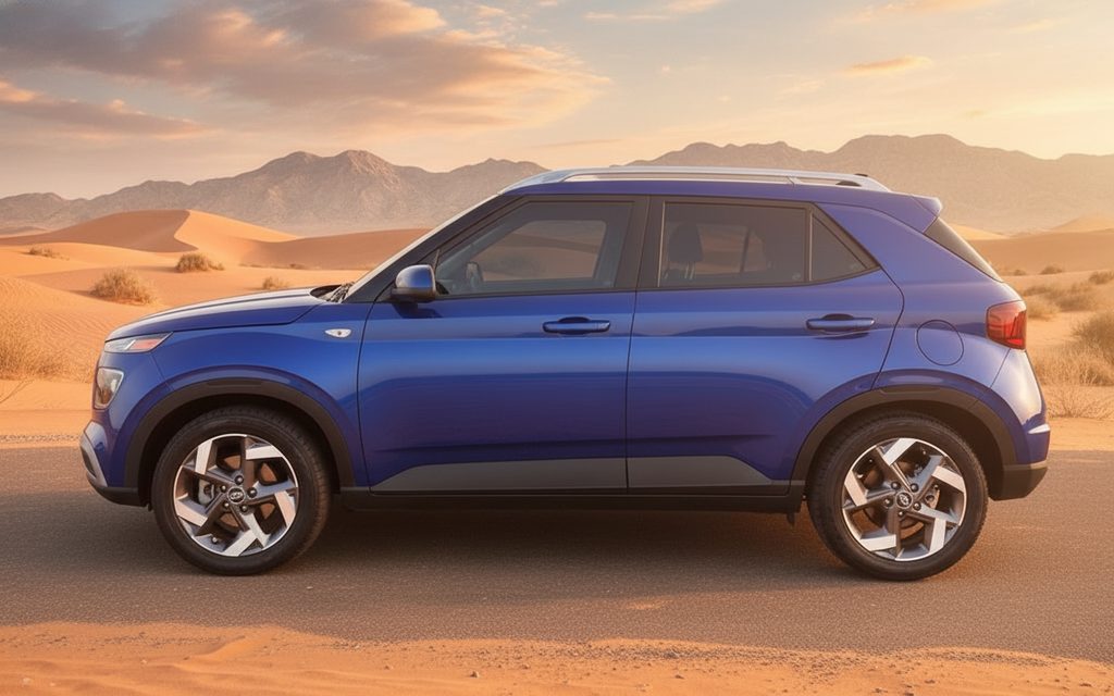 Hyundai Venue 2021 Blue side profile