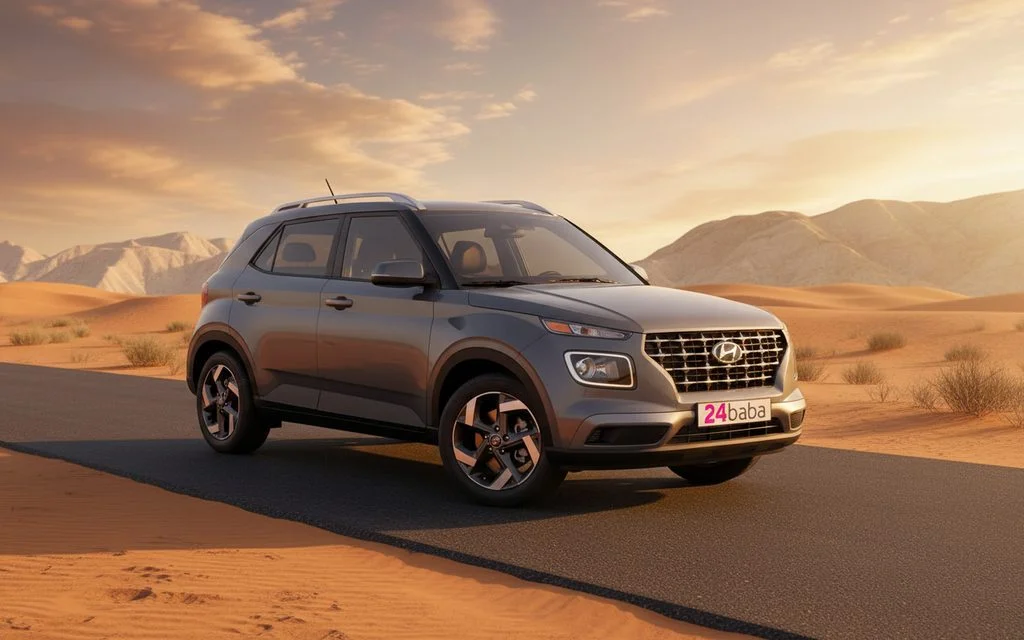 Hyundai Venue 2022 White front view with headlights