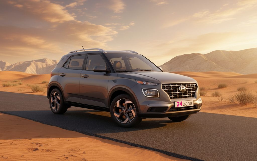 Hyundai Venue 2022 White front view with headlights