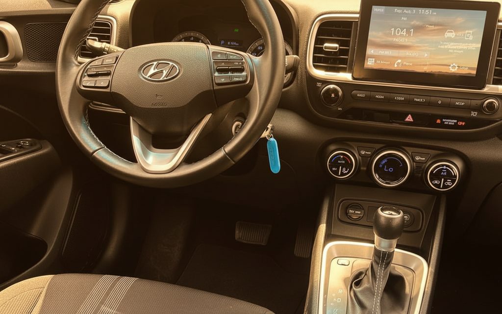 Hyundai Venue 2022 interior view showing trim