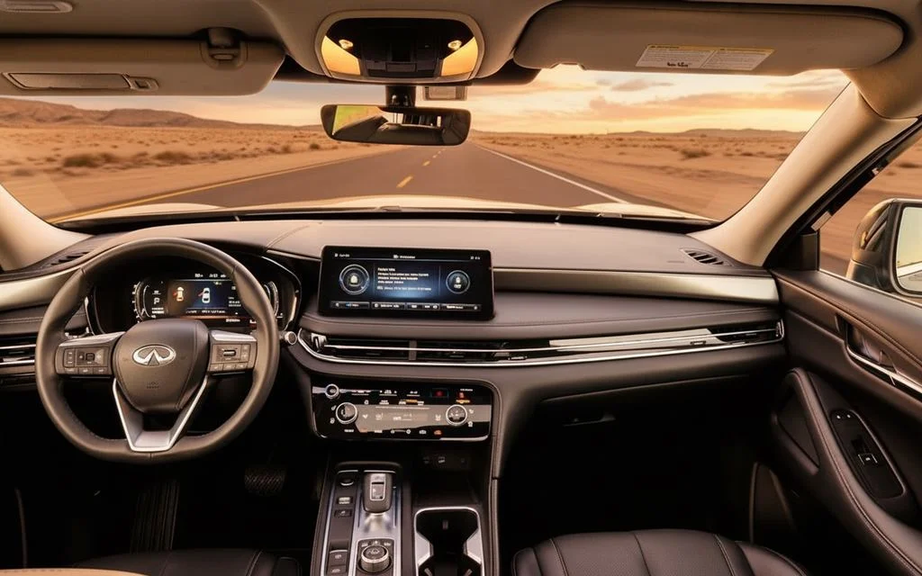 Infiniti Qx60 2023 interior view showing trim