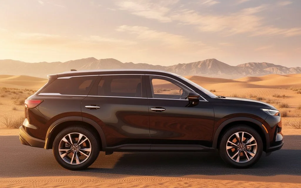 Infiniti Qx60 2023 Black side profile