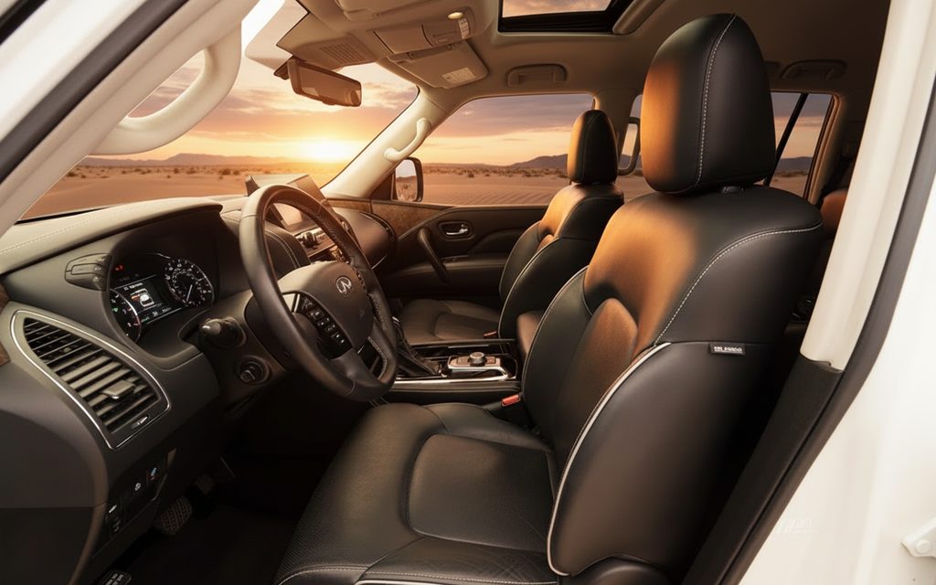 Infiniti Qx80 2023 interior view showing trim