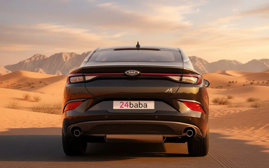 Jac J7 2023 Black rear view showing taillights