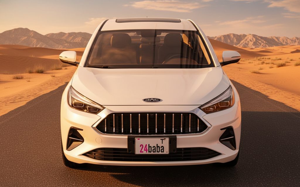 Jac J7 2023 White front view with headlights