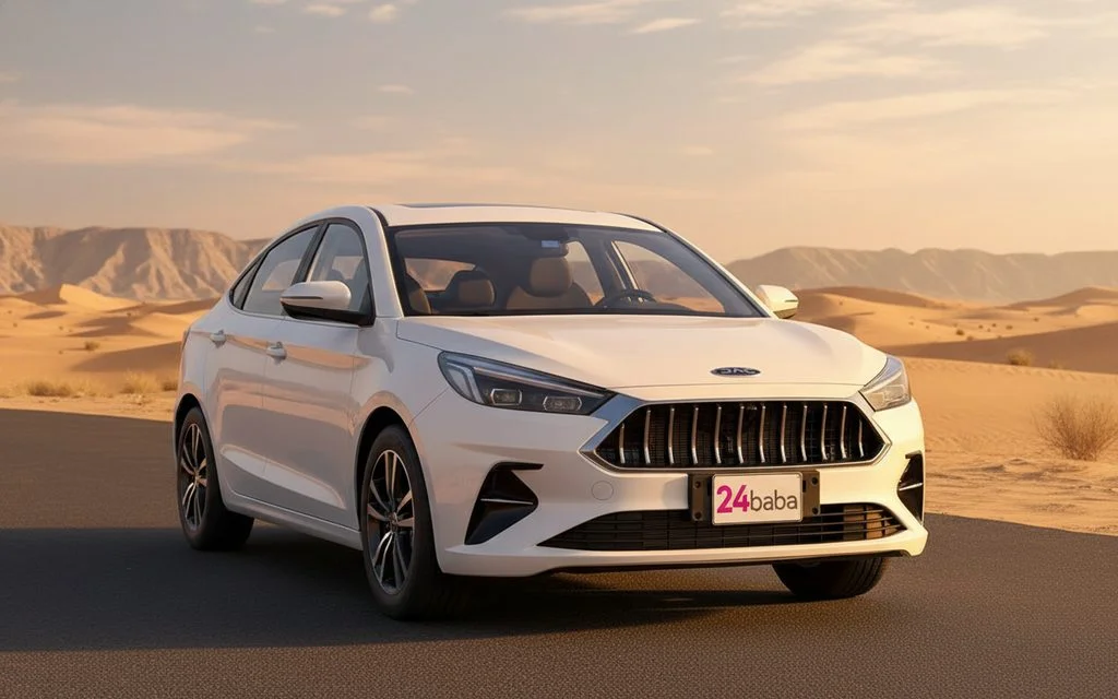 Jac J7 2025 White front view with headlights