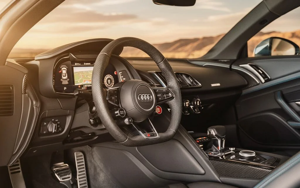 Audi R8 2023 interior view showing trim