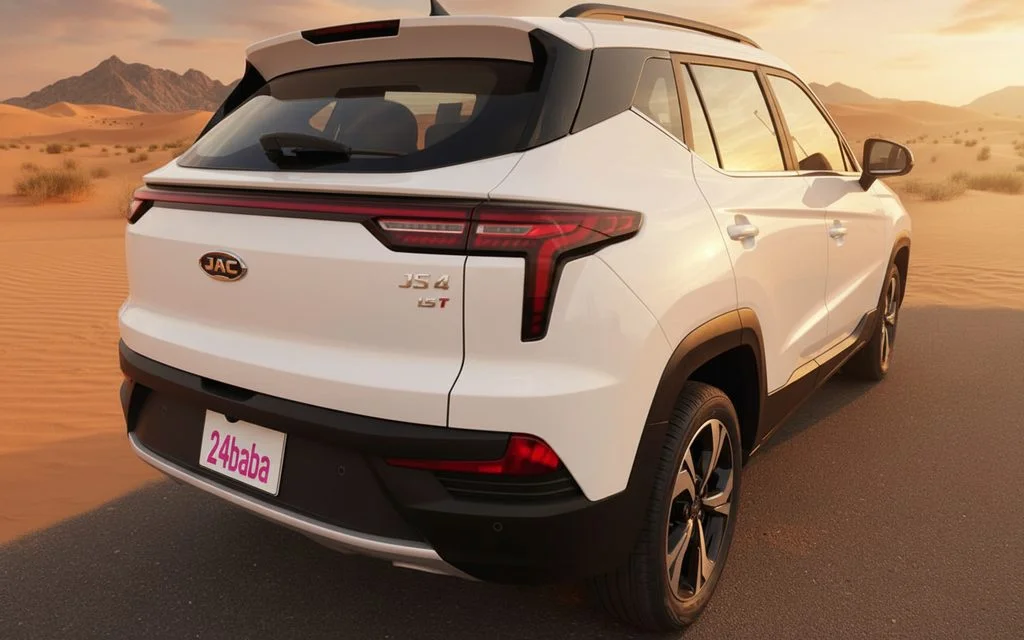 Jac Js4 2023 White rear view showing taillights