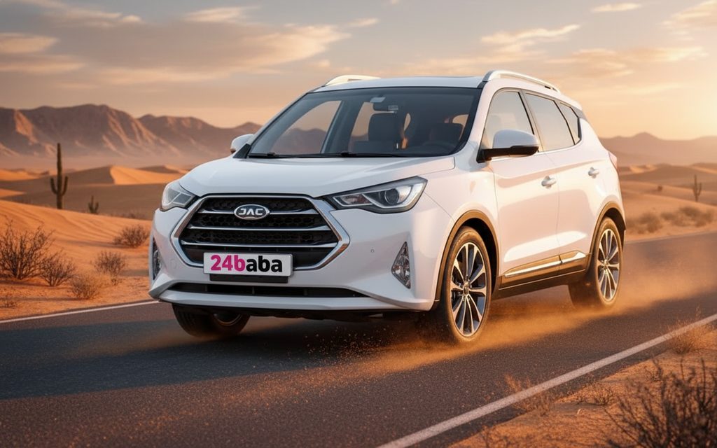 Jac S3 2023 White front view with headlights