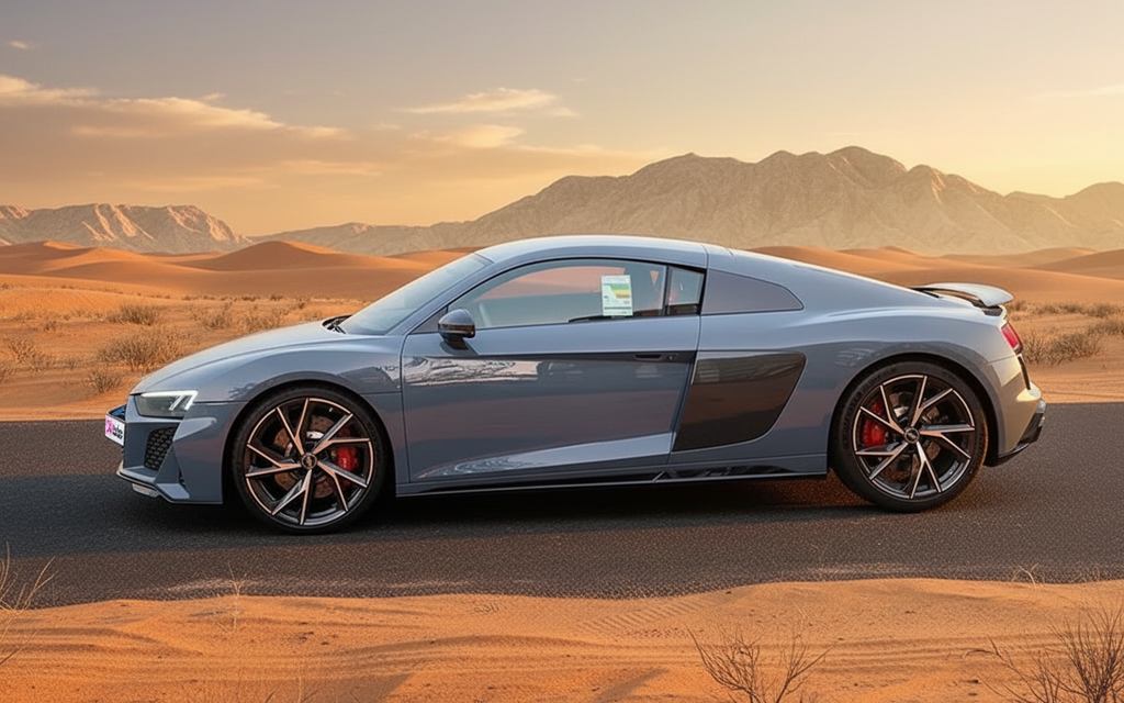 Audi R8 2021 Grey side profile