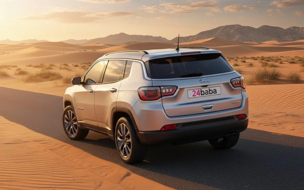 Jeep Compass 2020 Silver rear view showing taillights