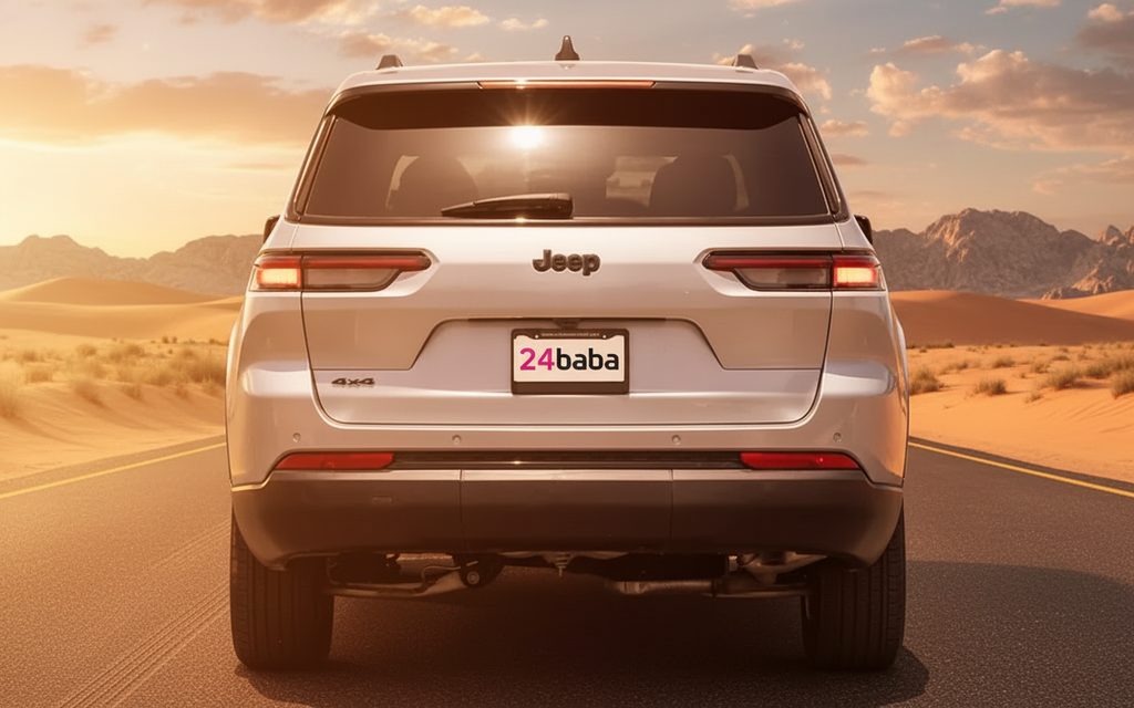Jeep GrandCherokee 2024 Silver rear view showing taillights