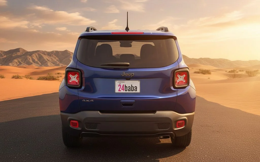 Jeep Renegade 2021 Blue rear view showing taillights