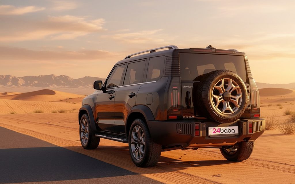 Jetour T2 2024 Black rear view showing taillights