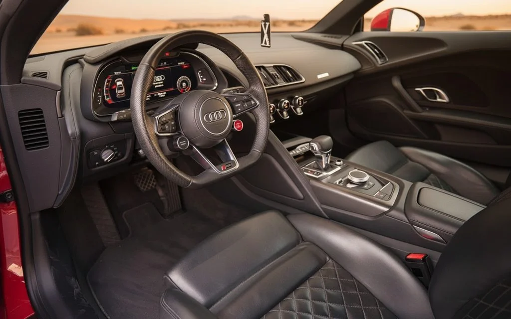 Audi R8 2023 interior view showing trim